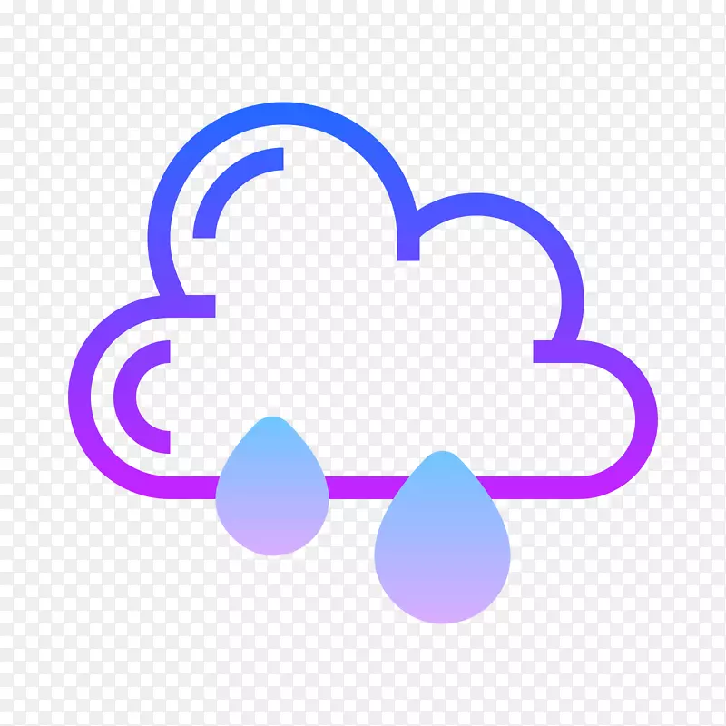 电脑图标雨云闪电剪辑艺术-雨云