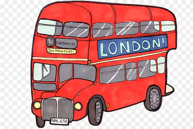 伦敦双层巴士纽约剪贴画-伦敦