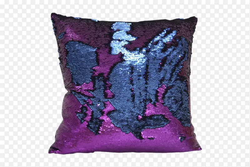 抛掷枕头垫紫丁香亮光