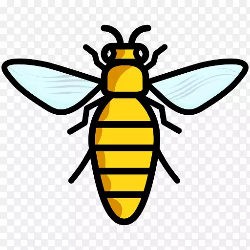 蜜蜂黄蜂电脑图标剪辑艺术-q版本的蜜蜂
