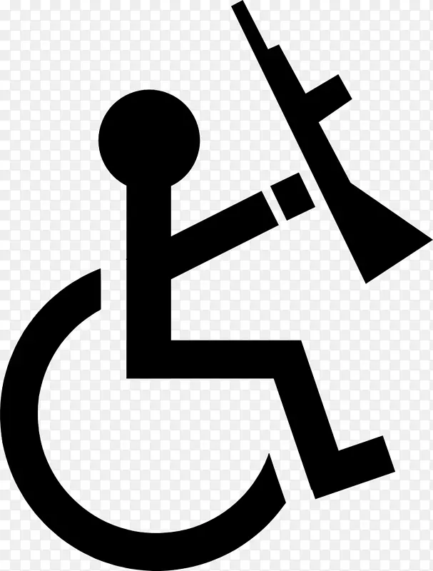 轮椅残疾剪贴画-残疾人士