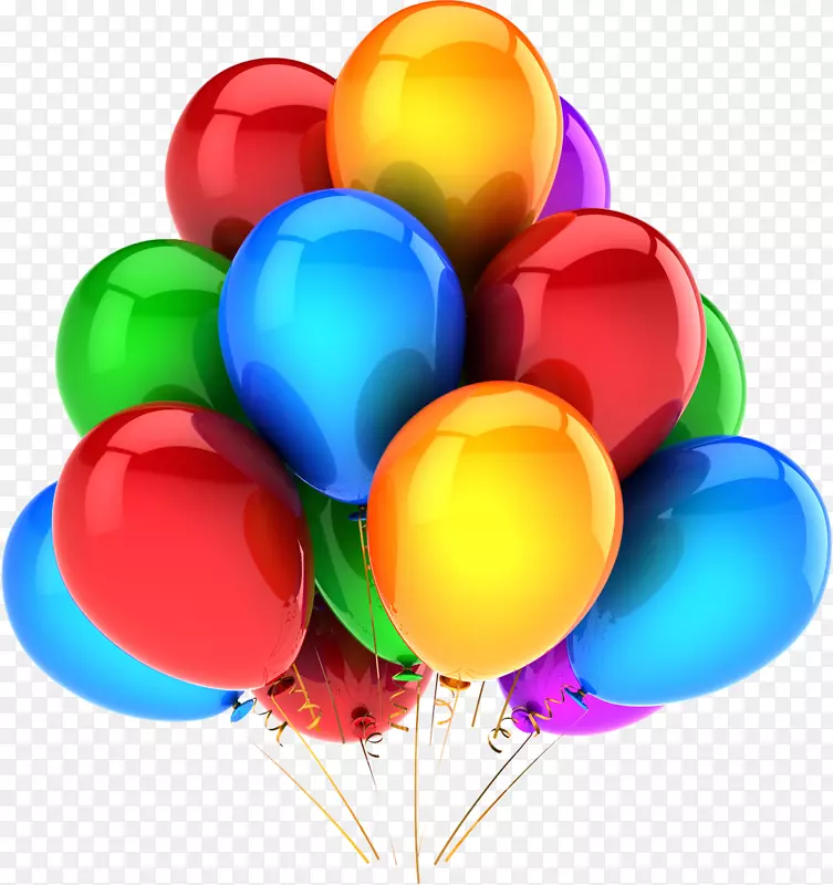 气球剪辑艺术-蓝色气球