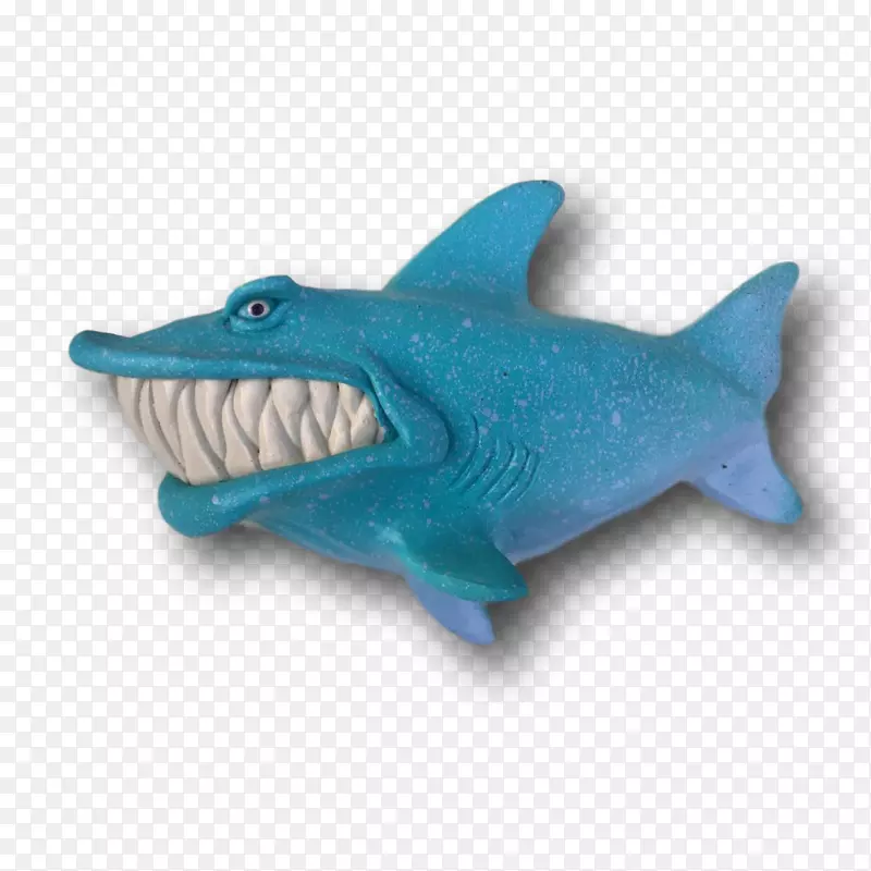鲨鱼绿松石手绘鱼