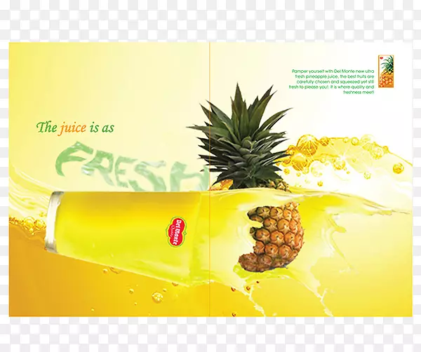 菠萝汁杨桃食品水果橙子饮料广告设计