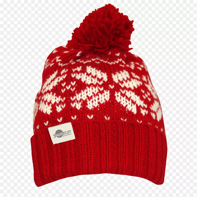 针织帽、豆帽、圣诞礼物-红白帽子