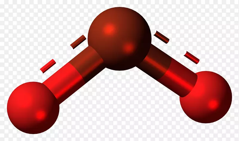 二溴双原子溴分子球棒模型油分子