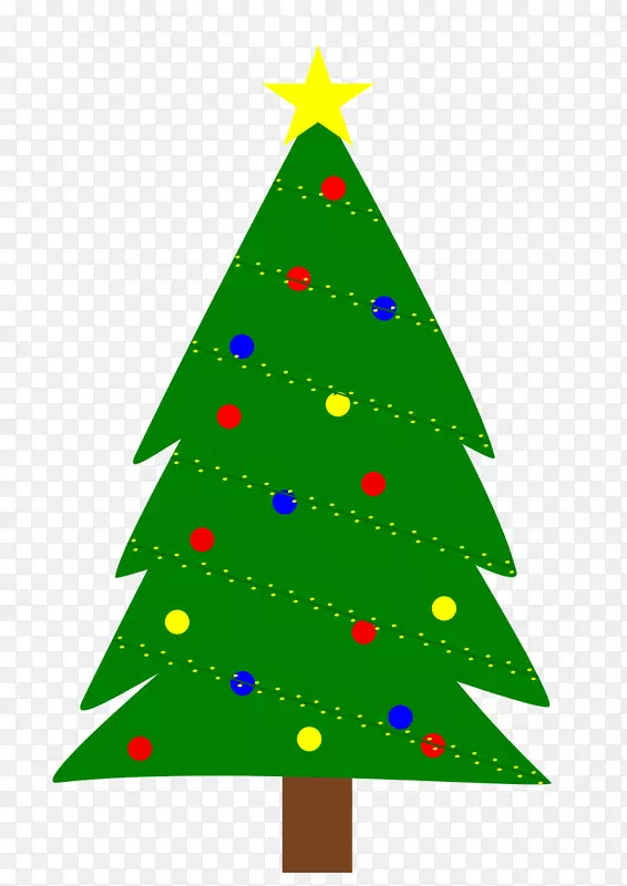 圣诞树圣诞灯饰艺术五颜六色的圣诞树