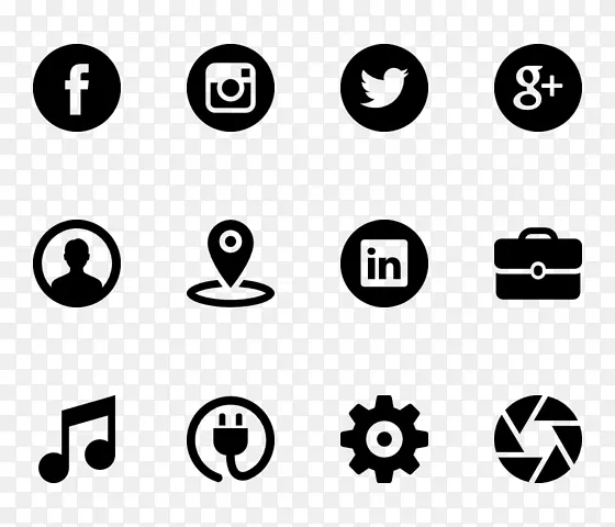 社交媒体电脑图标设计社交网络-社交媒体