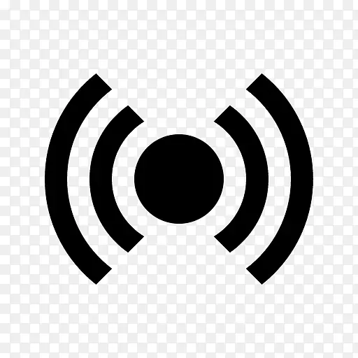 计算机图标wi-fi无线电电信塔立体声葡萄标志