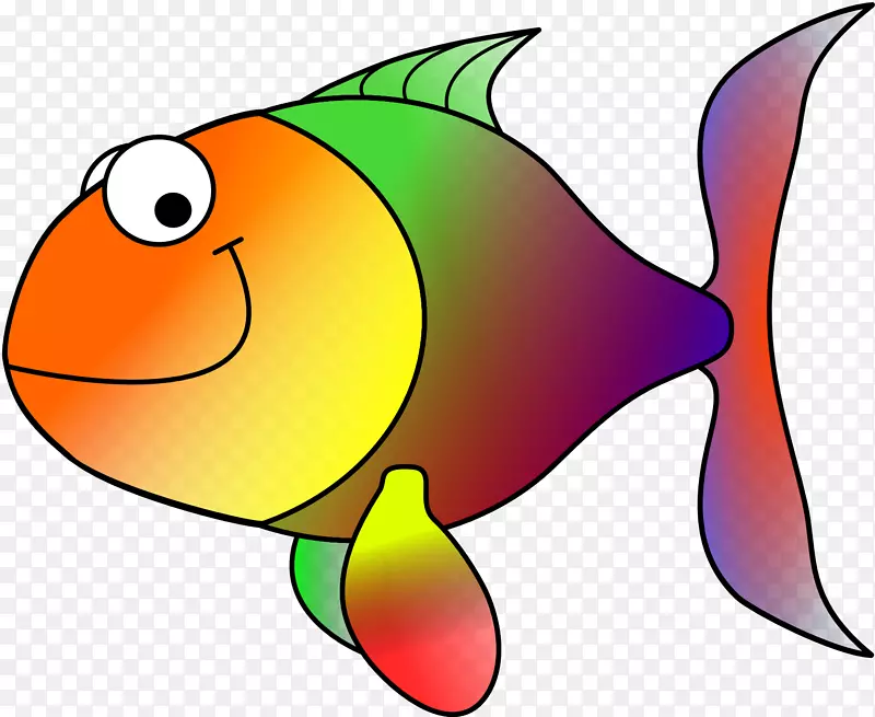 钓鱼一条鱼，两条鱼，红鱼，蓝鱼夹艺术-游泳鱼