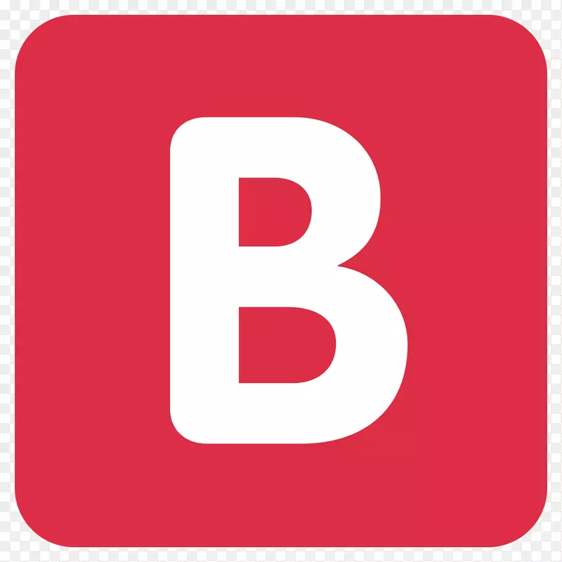 表情符号字母表符号标签-b。