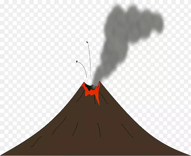 圣帕潘达扬山海伦斯火山剪贴画-火山