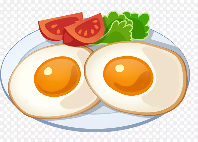 早餐谷类食品煎蛋夹艺术食品图案