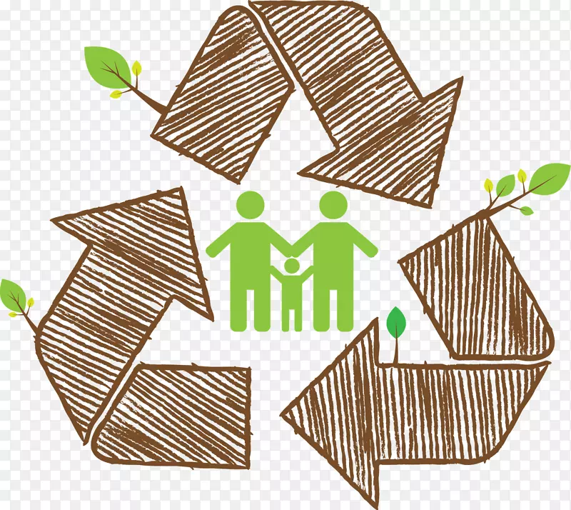 废纸回收符号再利用废物等级.对环境的保护