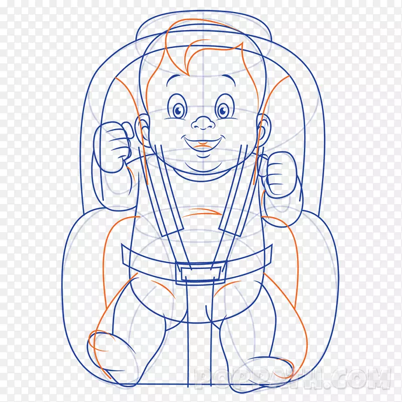 婴儿及幼童汽车座椅画夹艺术-婴儿车