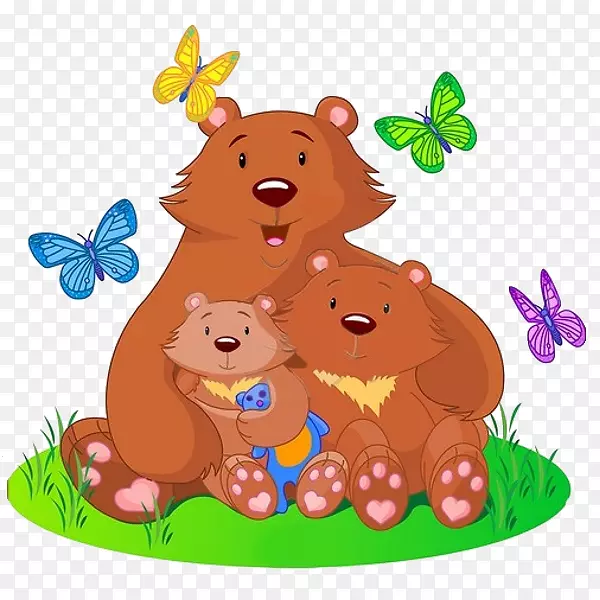 北极熊免费剪贴画-宝宝和妈妈