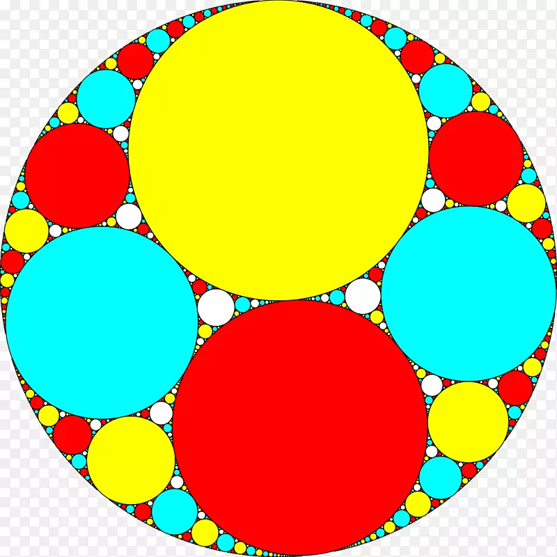 圆填充分形阿波罗垫片数学-圆