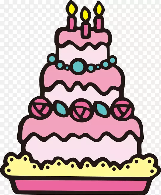 生日蛋糕结婚蛋糕托层蛋糕剪贴画结婚蛋糕