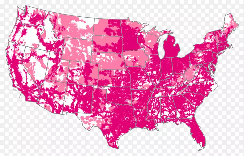 移动电话t-Mobile us，Inc.覆盖图-中封面