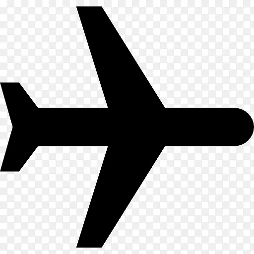 飞机计算机图标黑色平面自由-白色平面