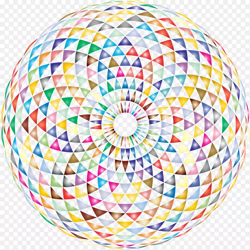 圆几何剪贴画-曼陀罗轮廓