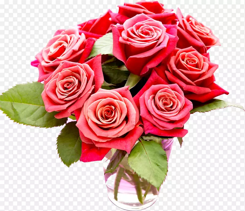 贺卡祝您生日快乐，摄影花束-粉红色玫瑰