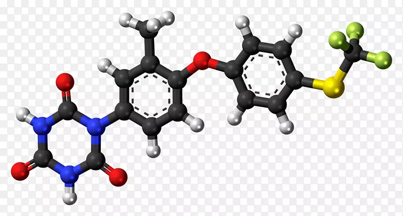 二苯甲酮分子三维空间化学结构化学分子