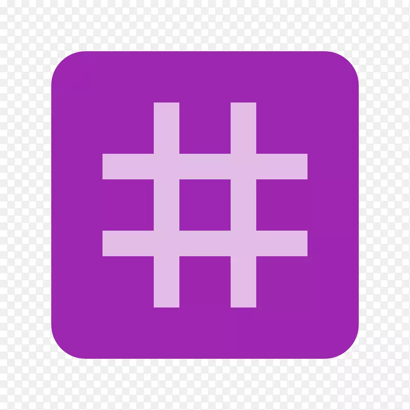 Hashtag计算机图标博客-长影子数字