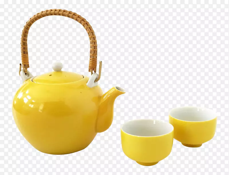 茶壶茶具.黄色茶壶