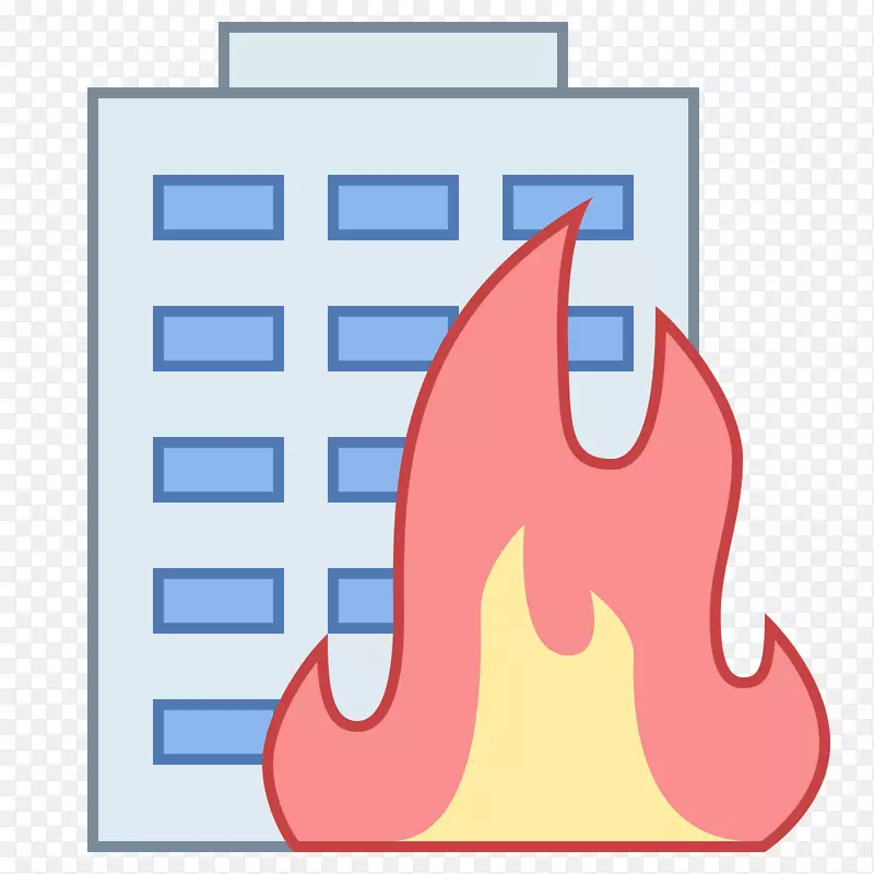 建筑计算机图标火灾结构火灾-部分