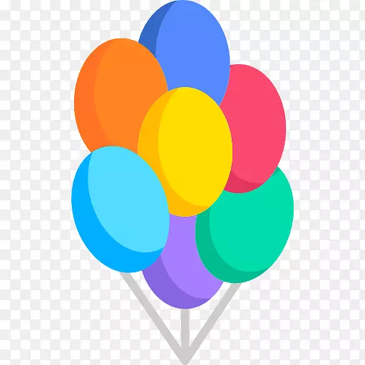 生日电脑图标气球剪辑艺术扁平气球
