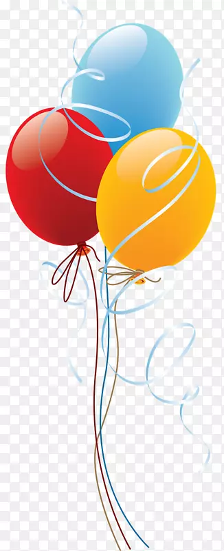 生日蛋糕气球派对剪贴画-卡通PNG