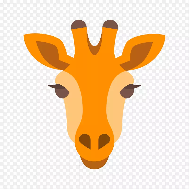 计算机图标北长颈鹿符号-Giraff