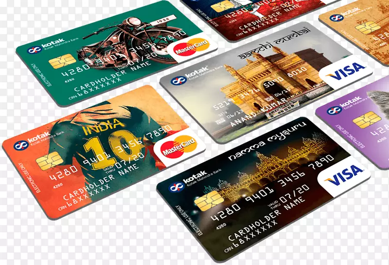 借记卡支付卡信用卡Kotak Mahindra银行卡横幅