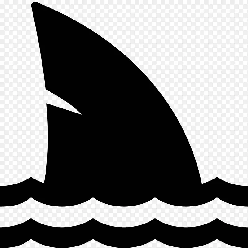 鲨鱼电脑图标剪贴画侧面轮廓