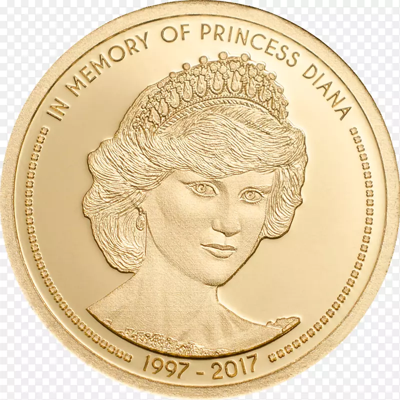 戴安娜，威尔士王妃纪念喷泉金币防伪铸币金币