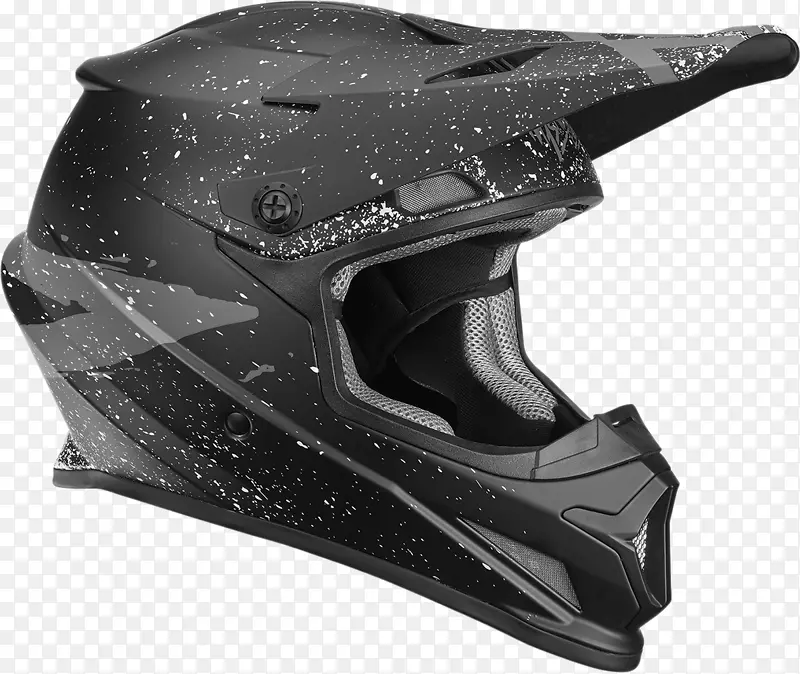 摩托车头盔-越野车-黑色木炭