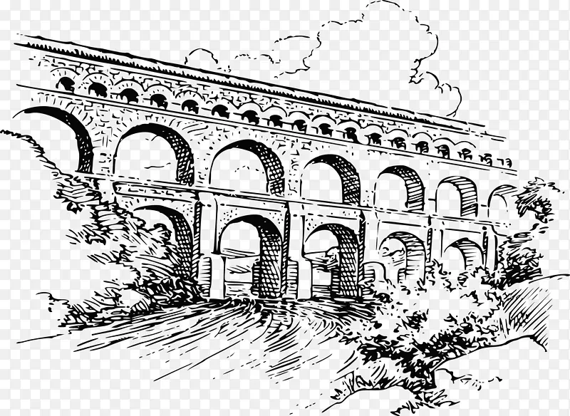罗马渡槽桥夹艺术桥