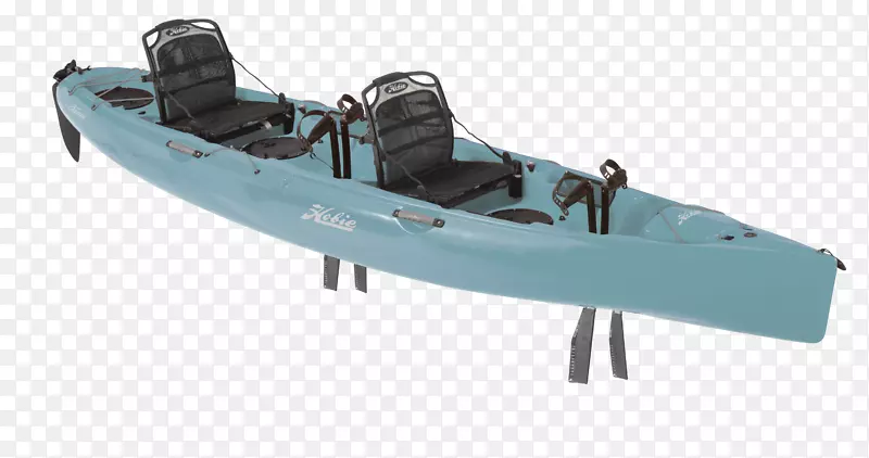 皮艇钓鱼霍比猫双人自行车独木舟手绘独木舟