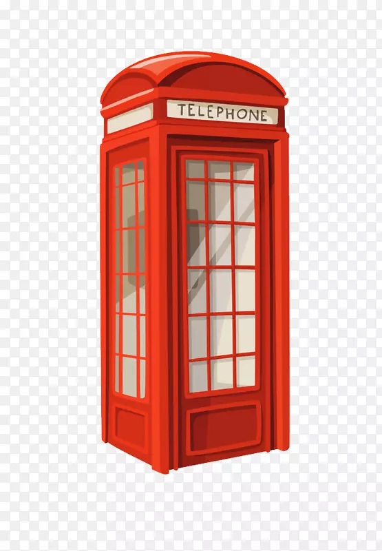 英国电话亭剪贴画-英国