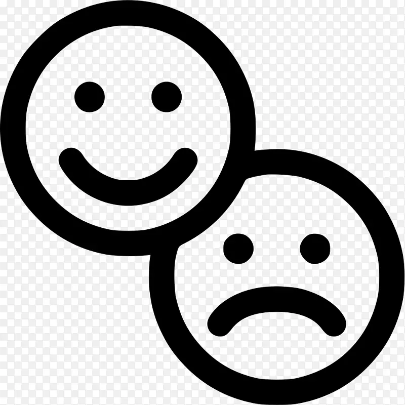 电脑图标笑脸快乐悲伤反馈客户