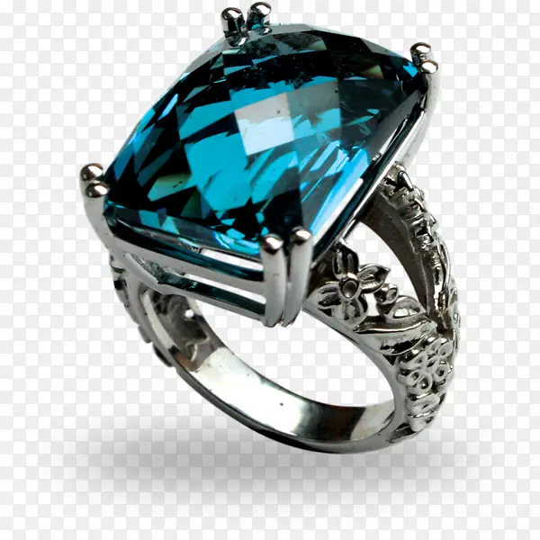 蓝宝石戒指珠宝宝石纸牌戒指图案