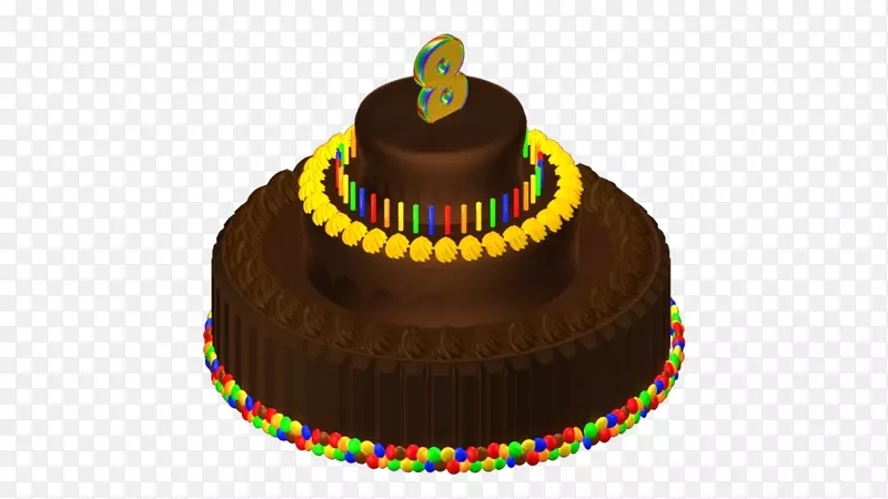 巧克力蛋糕生日蛋糕糖果糖霜-八层生日蛋糕