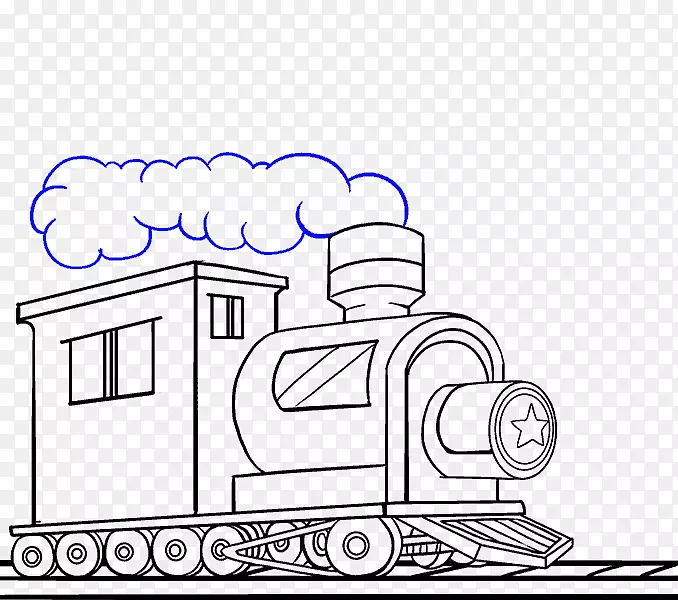 火车轨道运输牵引蒸汽机车-云端列车