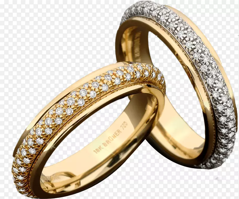 珠宝、结婚戒指、手镯、金-半金