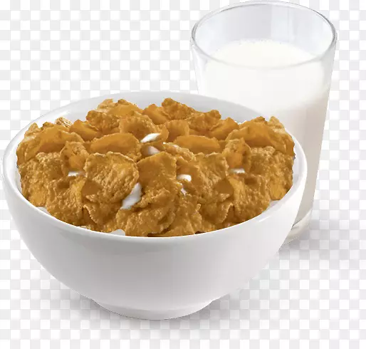早餐谷类食品牛奶玉米片炸薯条-牛奶