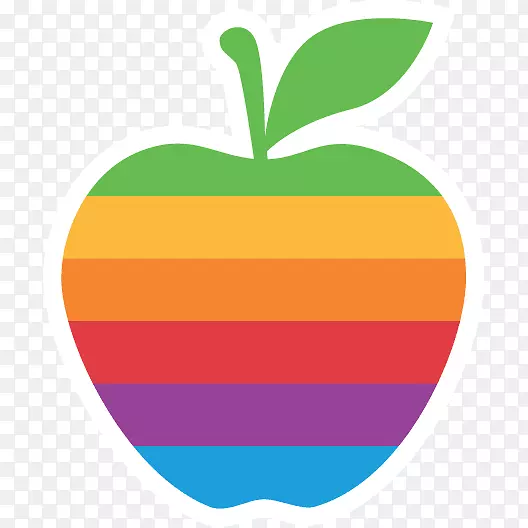 苹果颜色标志彩虹-去除污渍