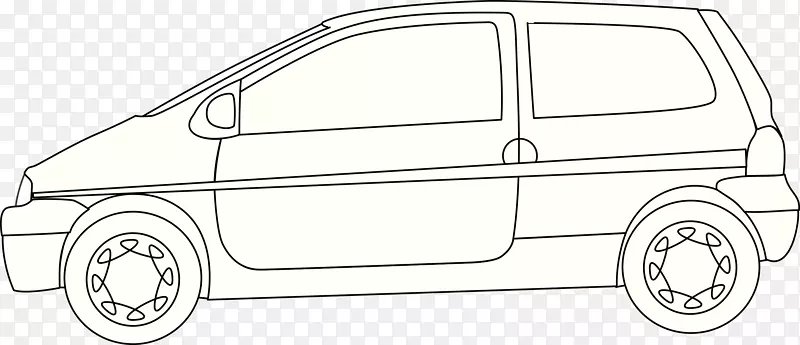 雷诺两戈汽车绘制标致车轮廓图