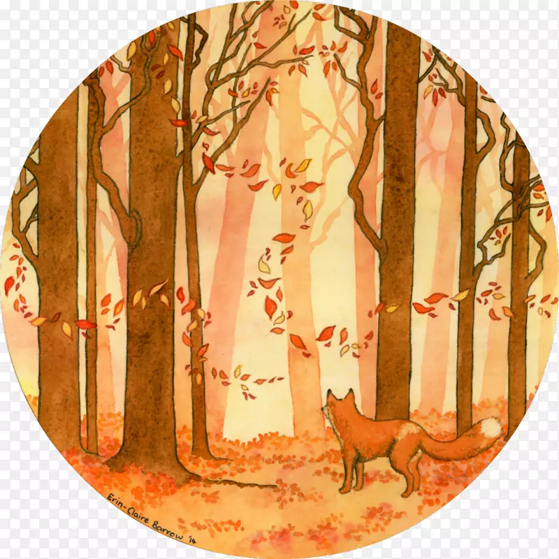 艺术水彩画纸素描-秋季请柬蘑菇水彩