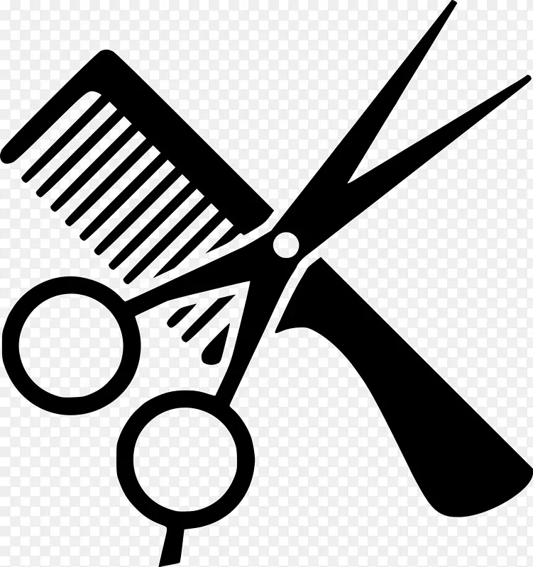 梳子美容院剪头发剪刀剪头发